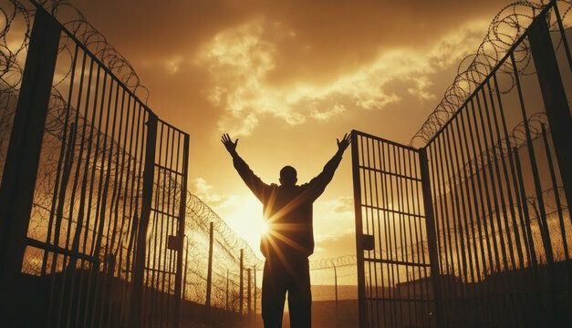 THE PRISON DOOR IS OPENED